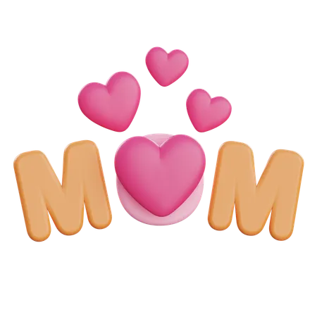 Mom text  3D Icon