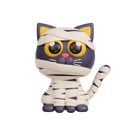 Gato momia  3D Illustration