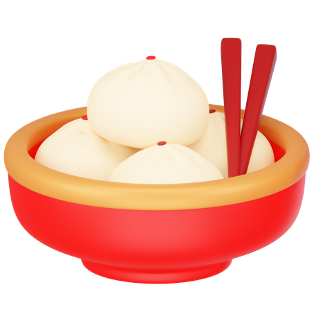 Momos chinos  3D Icon