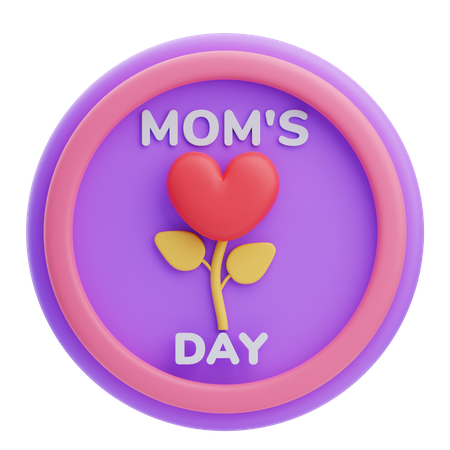 Moms Day Pin  3D Icon