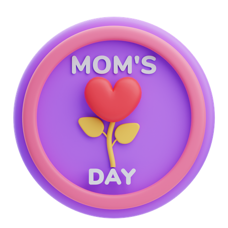Moms Day Pin  3D Icon