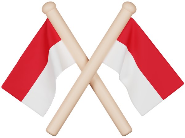 Monako Flag  3D Icon