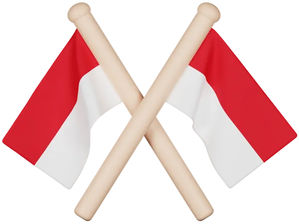 Monako Flag  3D Icon