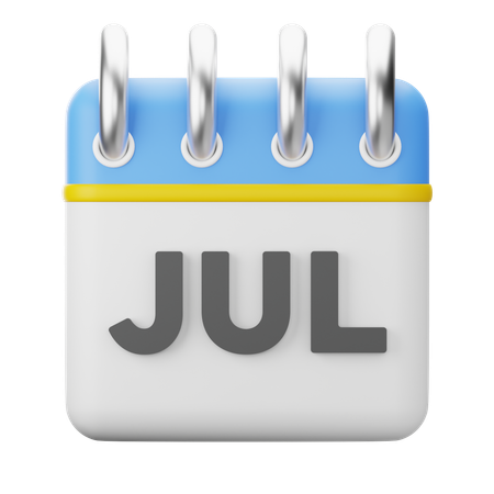 Monat Juli  3D Icon