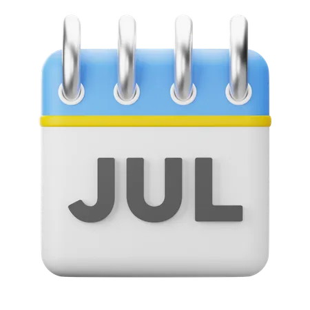 Monat Juli  3D Icon