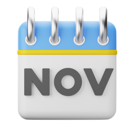 Monat November  3D Icon