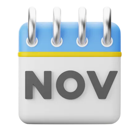 Monat November  3D Icon