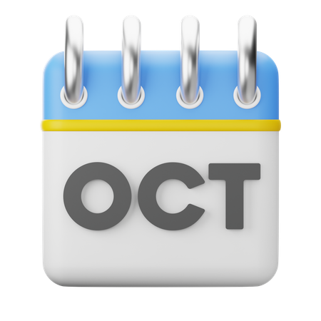 Monat Oktober  3D Icon