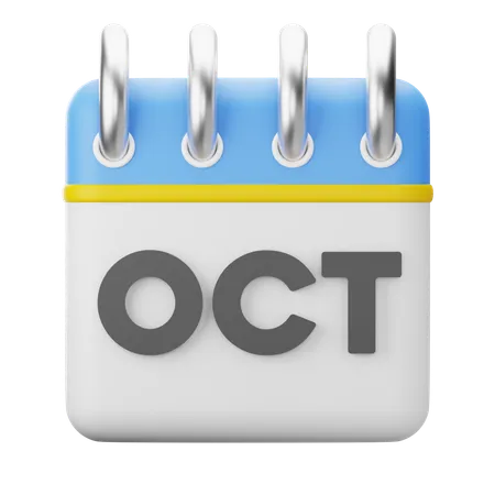 Monat Oktober  3D Icon