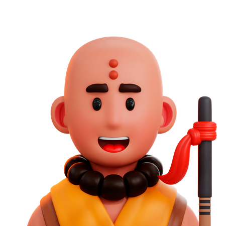 Mönch  3D Icon