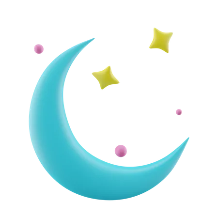 Mond funkelnd  3D Icon