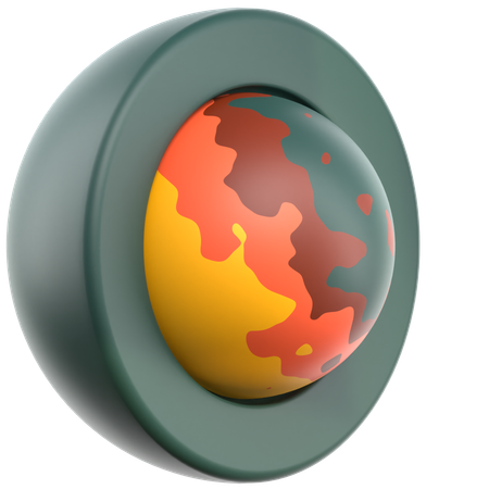 Mond geometrische Form  3D Icon