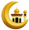 Mond und Moschee