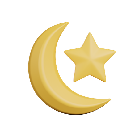 Mond und Sterne  3D Illustration