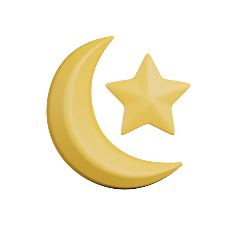 Mond und Sterne  3D Illustration