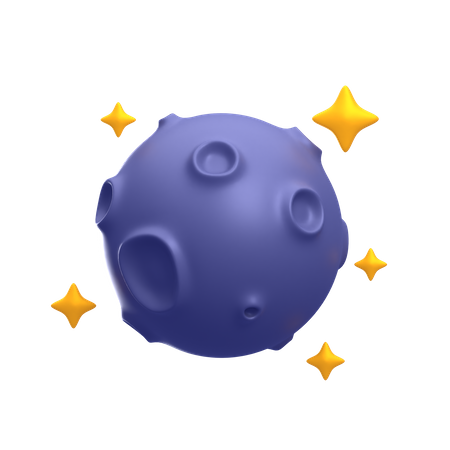 Mond und Sterne  3D Icon