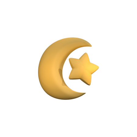 Mond und Sterne  3D Icon