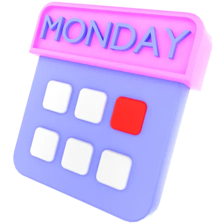 Monday  3D Icon