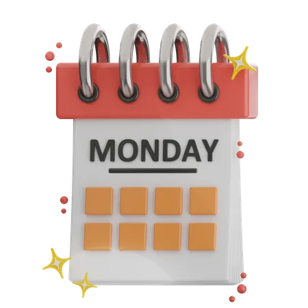 Monday  3D Icon