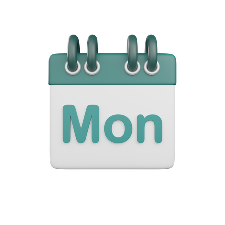 Monday  3D Icon