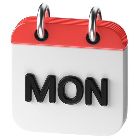 Monday  3D Icon