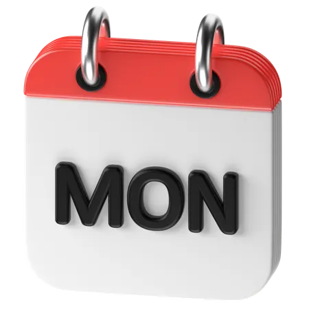 Monday  3D Icon