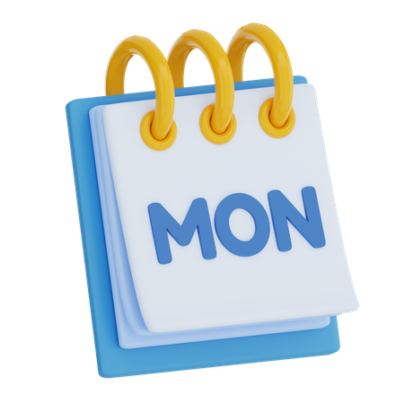 Monday  3D Icon