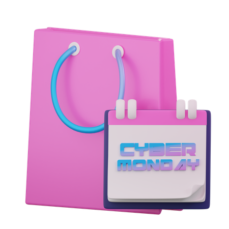 Monday Shopping Bag  3D Icon