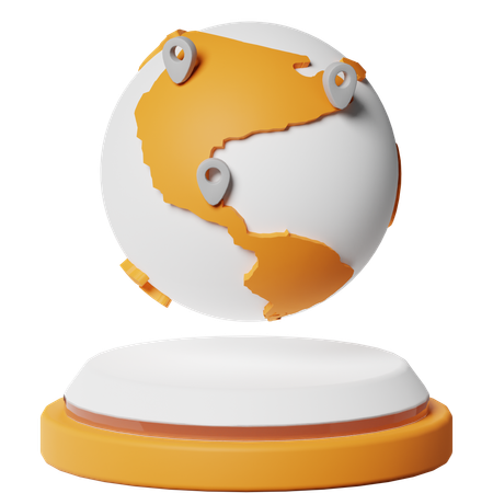 Monde  3D Icon