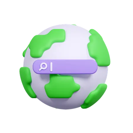 Internet mondial  3D Icon