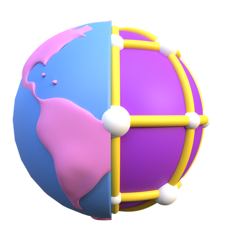 Monde virtuel  3D Icon