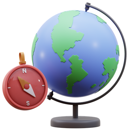 Globe mondial  3D Icon