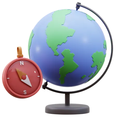 Globe mondial  3D Icon