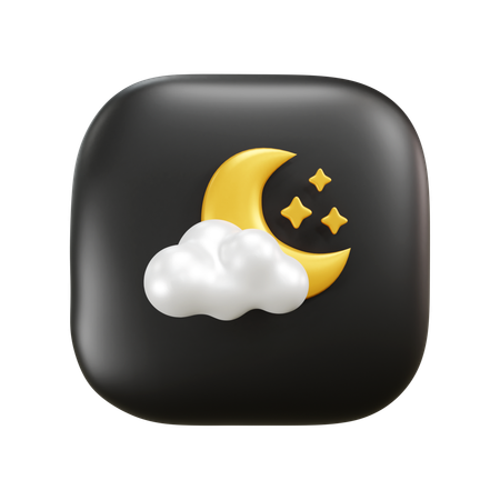 Mond licht wetter  3D Icon