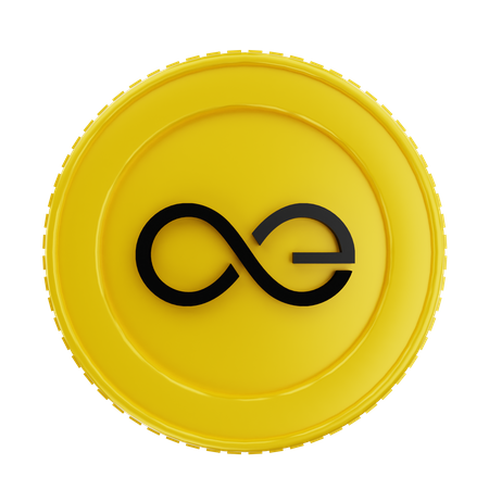 Moneda de oro de la aternidad  3D Icon