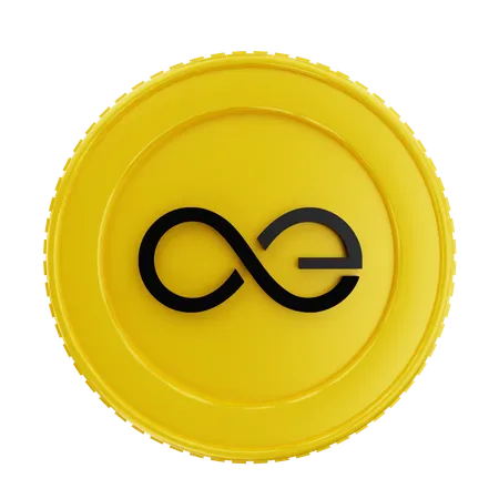 Moneda de oro de la aternidad  3D Icon