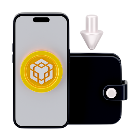 Moneda binance en línea  3D Icon