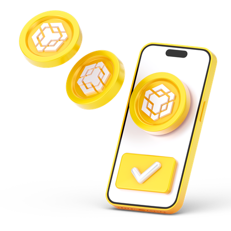 Moneda binance en línea  3D Icon