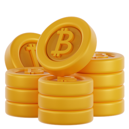 Moneda bitcoin  3D Icon