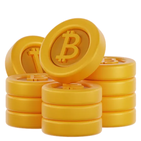 Moneda bitcoin  3D Icon