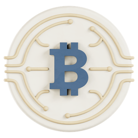 Moneda bitcoin  3D Icon