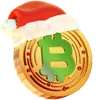 moneda bitcoin de navidad