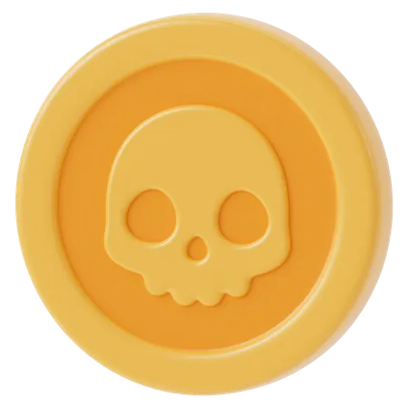 Moneda de calavera  3D Icon