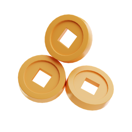 Moneda china  3D Icon