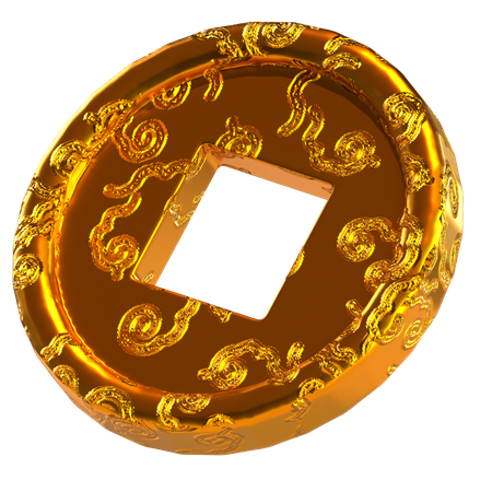 Moneda china  3D Icon