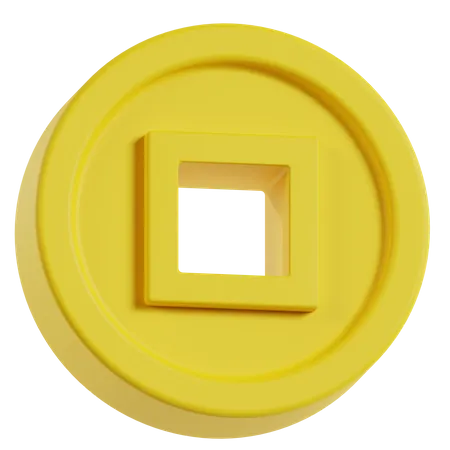 Moneda china  3D Icon