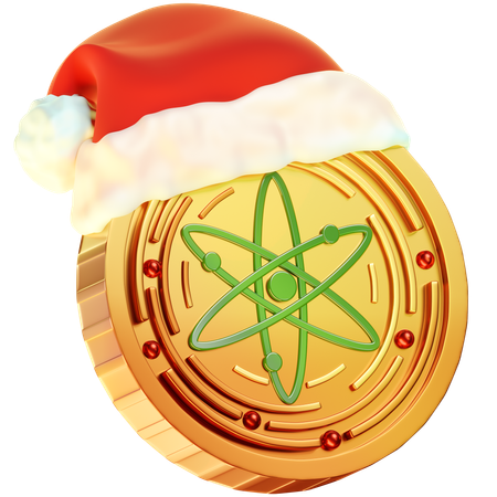 Moneda navideña del cosmos  3D Icon