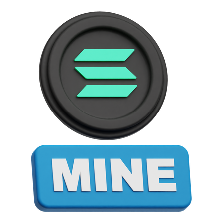 Mina de criptomonedas Solana  3D Icon