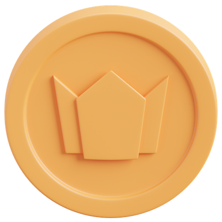 Moneda de bronce  3D Icon