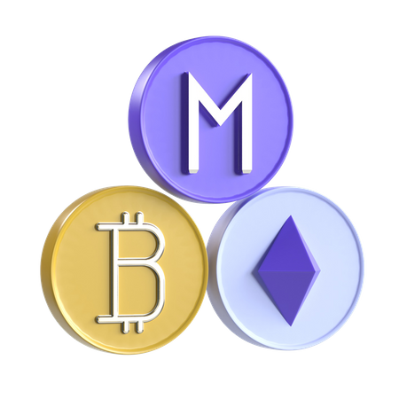 Moneda de criptomoneda  3D Icon